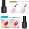 2 Pcs 15ml No Wipe Gel Top Coat and Base Coat Set