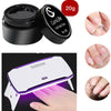 Solid Nail Gel Glue Need Light Cured(Ineffective on dark-colored nails)