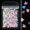 Autumn Maple Leaf Nail Glitter Sequins 3D Holographic Fall Nail Design Art Nails Sticker Decals for Acrylic Nails Decorations DIY