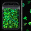 Autumn Maple Leaf Nail Glitter Sequins 3D Holographic Fall Nail Design Art Nails Sticker Decals for Acrylic Nails Decorations DIY