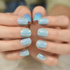 Chrome Fingernails Matte But Glossy Press On Nail Tips Fake Nails Short Oval Fingernails Mirror Manicure With Tabs