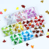 Autumn Maple Leaf Nail Glitter Sequins 3D Holographic Fall Nail Design Art Nails Sticker Decals for Acrylic Nails Decorations DIY