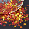 Autumn Maple Leaf Nail Glitter Sequins 3D Holographic Fall Nail Design Art Nails Sticker Decals for Acrylic Nails Decorations DIY