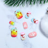 weekly deals Mini Press On Nails For Kids 24 Pcs Christmas