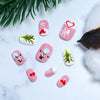 Mini Press On Nails For Kids 24 Pcs Christmas
