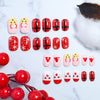 Mini Press On Nails For Kids 24 Pcs Christmas