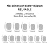 24pcs/Set Press On Nails A3-01-03
