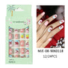 weekly deals Mini Press On Nails For Kids 24 Pcs Christmas
