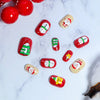Mini Press On Nails For Kids 24 Pcs Christmas