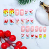 weekly deals Mini Press On Nails For Kids 24 Pcs Christmas