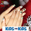 Mini Press On Nails For Kids 24 Pcs Christmas