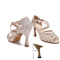 Rhinestone Dance Shoes Women Tango Salsa Latin Dance Shoes Ballroom Dance Heels Soft Sole Women Sandals Ladies Wedding Shoes