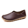 Vanccy Casual Flat Heel Cow Tendon Low Top Closed Toe Slip On Comfortable Work Shoes