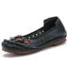 Ethnic Genuine Leather Flower Women's Single Shoes