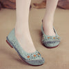Ethnic Genuine Leather Flower Women's Single Shoes
