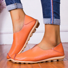 Vanccy Casual Flat Heel Cow Tendon Low Top Closed Toe Slip On Comfortable Work Shoes