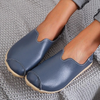 Vanccy Casual Flat Heel Cow Tendon Low Top Closed Toe Slip On Comfortable Work Shoes