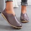 Vanccy Casual Flat Heel Cow Tendon Low Top Closed Toe Slip On Comfortable Work Shoes
