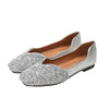 vanccy Women's Rhinestone Flats Fashion Sequin Wedding Shoes