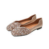vanccy Women's Rhinestone Flats Fashion Sequin Wedding Shoes