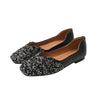 vanccy Women's Rhinestone Flats Fashion Sequin Wedding Shoes