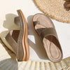 Vanccy - Large size women's retro Bohemian style hollow wedge flip-toe sandals