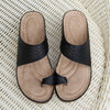 Vanccy - Large size women's retro Bohemian style hollow wedge flip-toe sandals