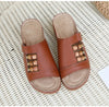 Wedge Heel Slip On Open Toe Mules Sandals