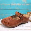 Vanccy Hollow Out Open Heel Casual Wedges Sandals