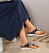 Vanccy Ethnic Beach Bohemian Retro Beaded Shell Sandals