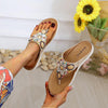 Vanccy Ethnic Beach Bohemian Retro Beaded Shell Sandals