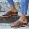 Vanccy Leather Embroidery Women Sandals