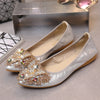 vanccy Rhinestone Flats Casual Comfort Dressy Flats For Wedding Fox Slippers