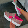 Women Flat Loafers Woman Shinning Crystal RhinestoneA utumn Big Size Flat Platform Women's Design Slip On Shoes