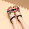 Women's Sandals Summer Flat Soft Bottom Non-slip Red Comfortable Soft Leather Shoes