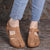 Vanccy - Soft PU Leather Closed Toe Vintage Anti-Slip Sandals