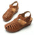 Vanccy - Soft PU Leather Closed Toe Vintage Anti-Slip Sandals
