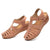 Vanccy - Soft PU Leather Closed Toe Vintage Anti-Slip Sandals