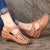 Vanccy - Soft PU Leather Closed Toe Vintage Anti-Slip Sandals