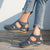Vanccy - Soft PU Leather Closed Toe Vintage Anti-Slip Sandals