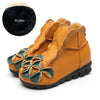 Women Genuine Leather Shoes Height Increasing Shoes Flats Ankle Boots
