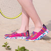 Fantasy Color Mesh Hand Woven Shoes Mesh Casual Flat Nurse Walking Sneakers Knit Slip on Loafer Shoes