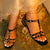 Womens Strappy Gladiator Flat Sandal Square Open Toe Studded T Strap Rivet Slingback Buckle Beach Sandals