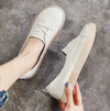 Sequins Star Design Casual Lace-Up Distressed White Sneakers