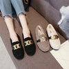 Furry Outer Wearing Flats Loafers Elk Decor BacklessWild Fluffy Flat Mules Warm