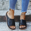Vanccy Leather Embroidery Women Sandals
