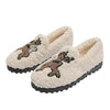 Furry Outer Wearing Flats Loafers Elk Decor BacklessWild Fluffy Flat Mules Warm