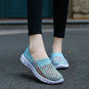 Comfortable Flat Woven Casual Shoes Mesh Flat Nurse Walking Sneakers Knit Slip on Loafer Shoes