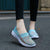 Comfortable Flat Woven Casual Shoes Mesh Flat Nurse Walking Sneakers Knit Slip on Loafer Shoes