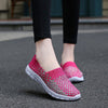 Comfortable Flat Woven Casual Shoes Mesh Flat Nurse Walking Sneakers Knit Slip on Loafer Shoes